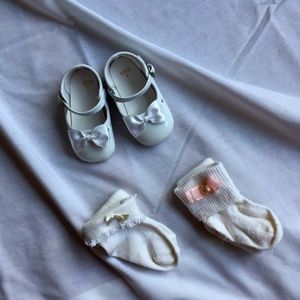 Baby Girls Shoes and Socks, Size 1